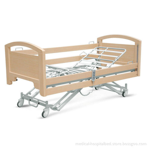 Luxury Ultra-low Nursing Home Beds With Melamined Wood Side Rails